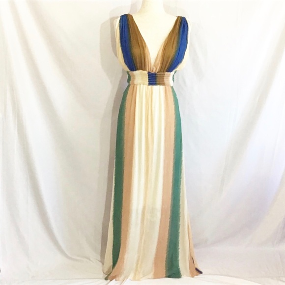 Poof! Dresses & Skirts - Poof! Maxi Dress Plunging Neck Line CutOuts Size M